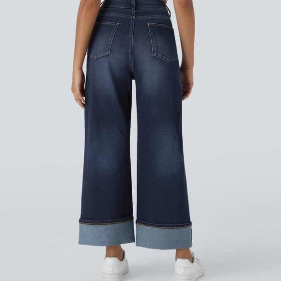 Halara Flex High-Waisted Rolled Hem Jeans, Size Small - Picture 2 of 11
